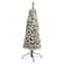 4ft. Pre-Lit Flocked Pencil Artificial Christmas Tree with Clear LED Lights